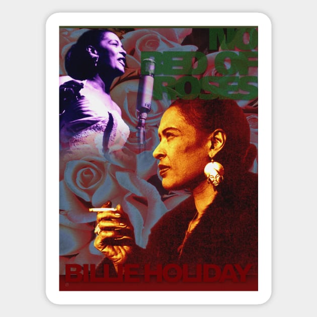 Billie Holiday Portrait Collage Sticker by Dez53